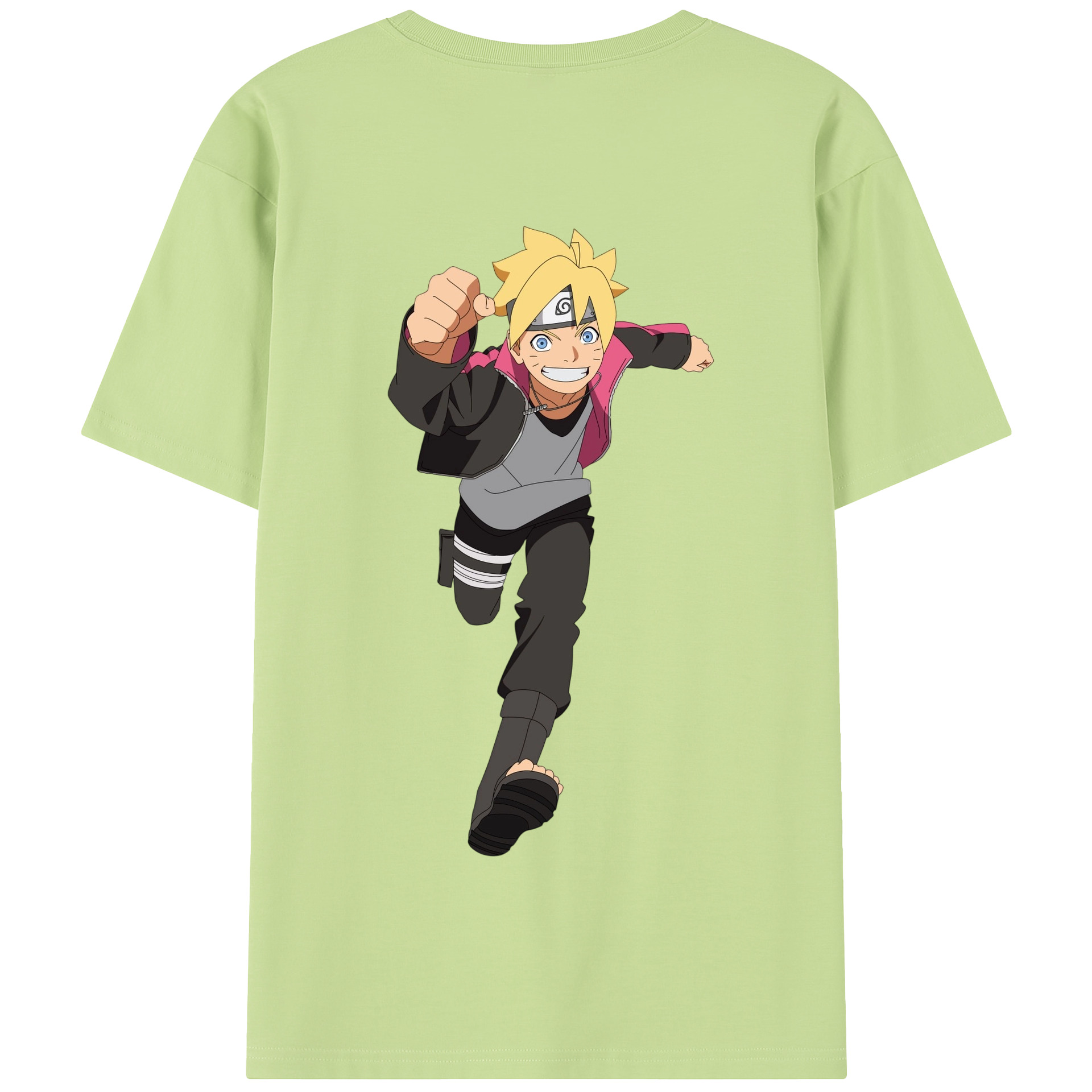 （画像用） NARUTO -ナルト- うずまき ボルト Uzumaki Boruto 綿100％半袖Tシャツ（背面プリント）